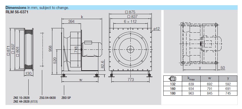 Габаритные размеры Nicotra RLM 56-6371-4D-30 Габаритные размеры Nicotra RLM 56-6371-4D-30